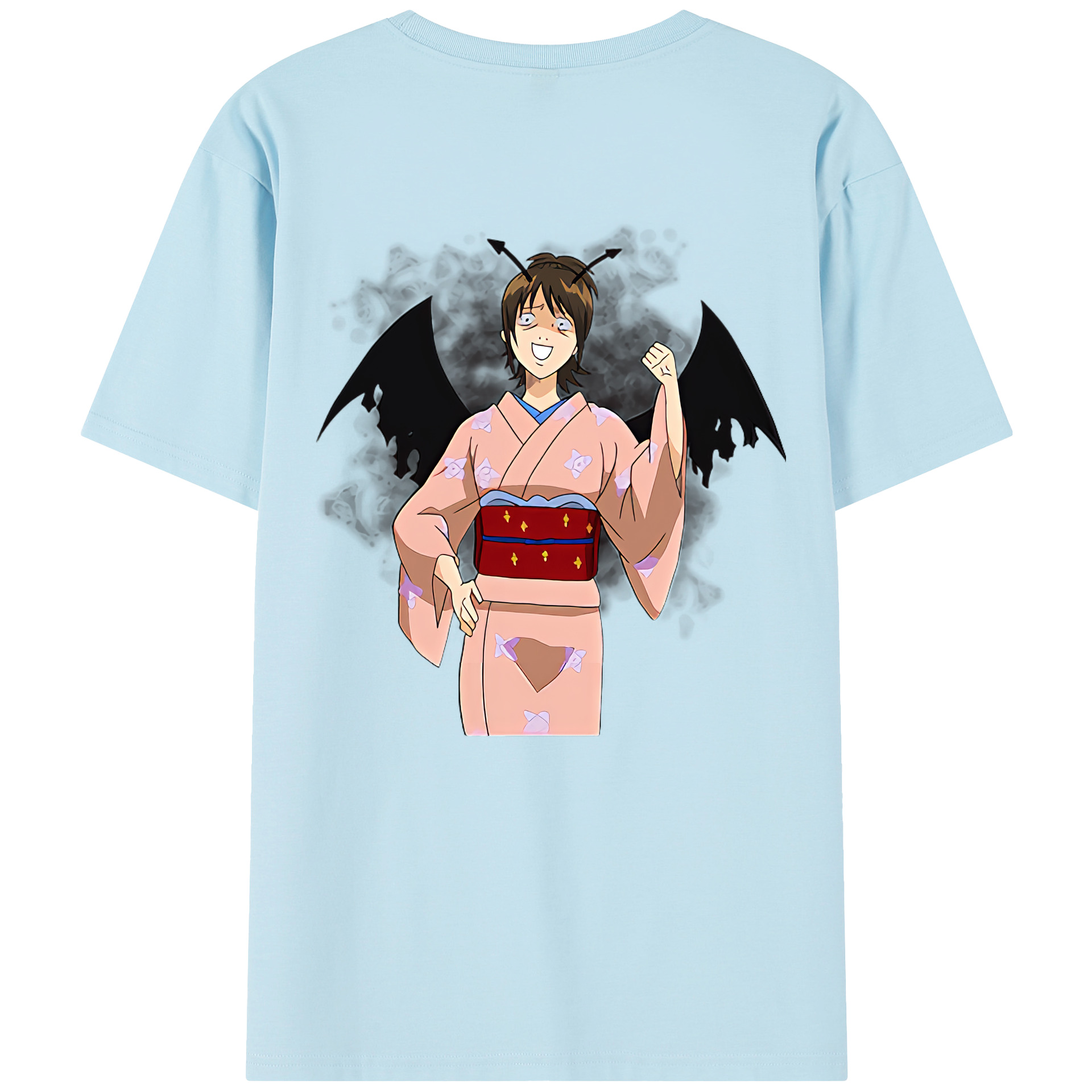 （画像用） ぎんたま 坂田銀時（さかたぎんとき） 神楽 志村新八（しむら しんぱち） GINTAMA Sakata Gintoki Kagura Shimura Shinpachi 綿100％半袖Tシャツ（背面プリント）